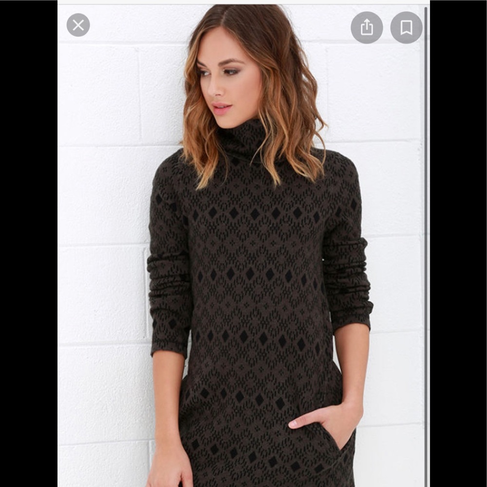Obey turtle neck sweater dress